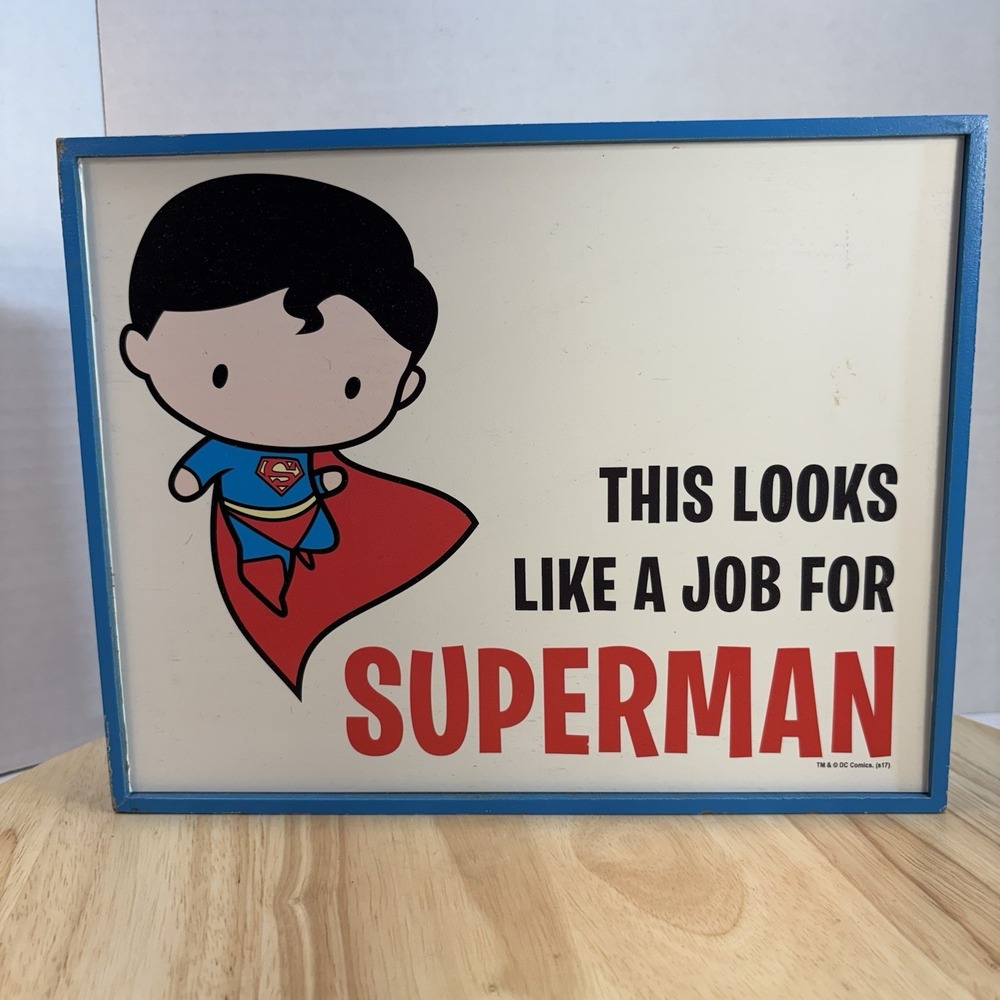 Open Road Brands Wooden Superman Plaque "This Looks Like a Job" 10x8